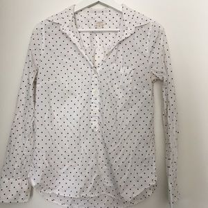 J. Crew Polka Dot Tunic Blouse